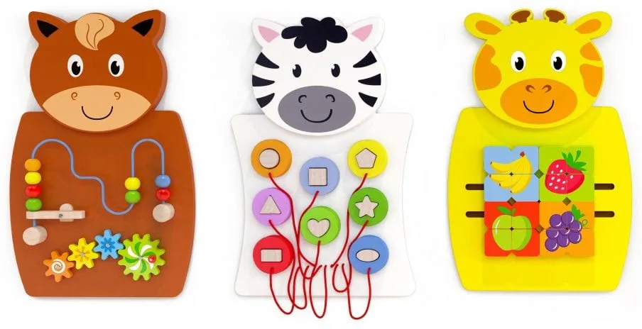 Animal Activity Wall Panel Toy - Set Of 3