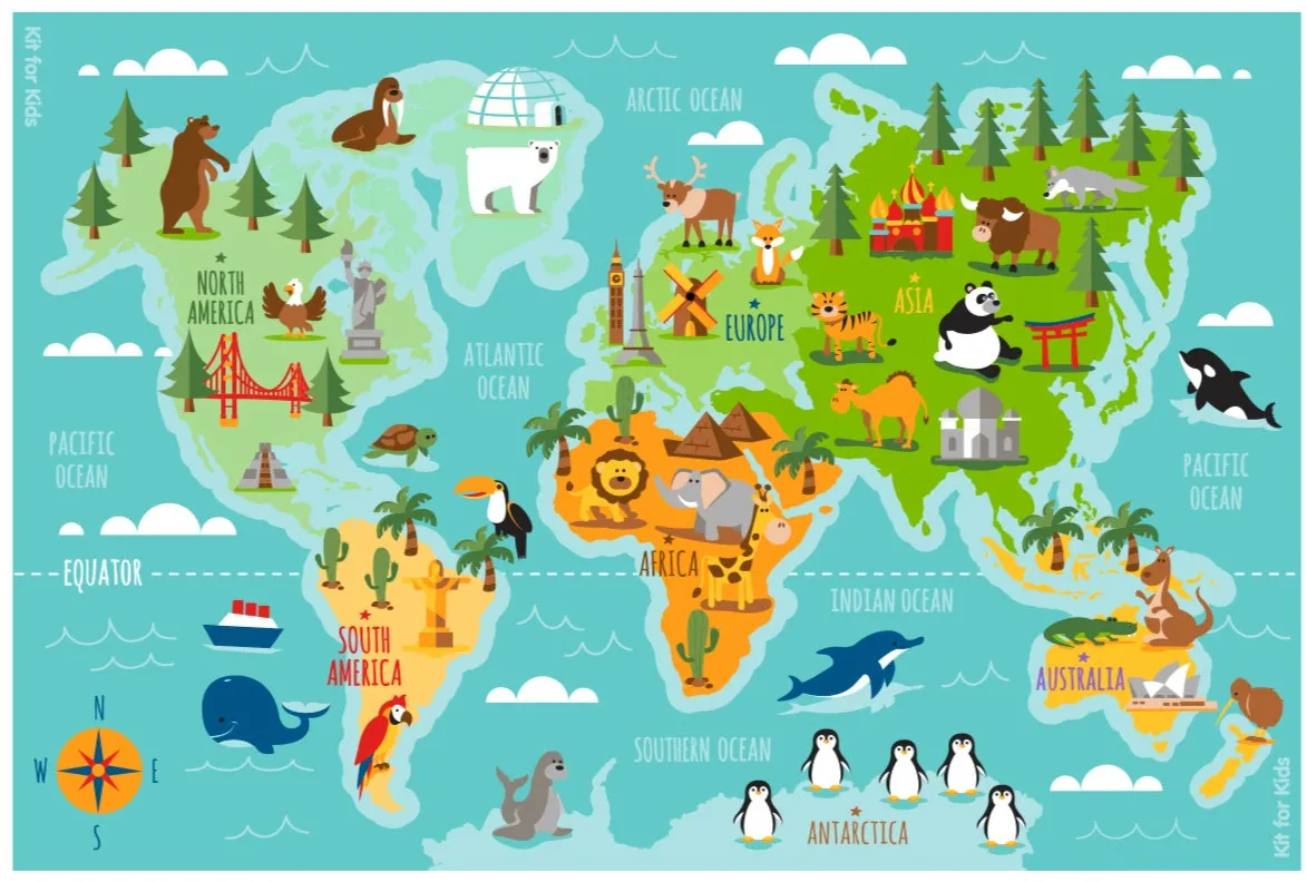 Animals & Places of the World 3x2m Carpet