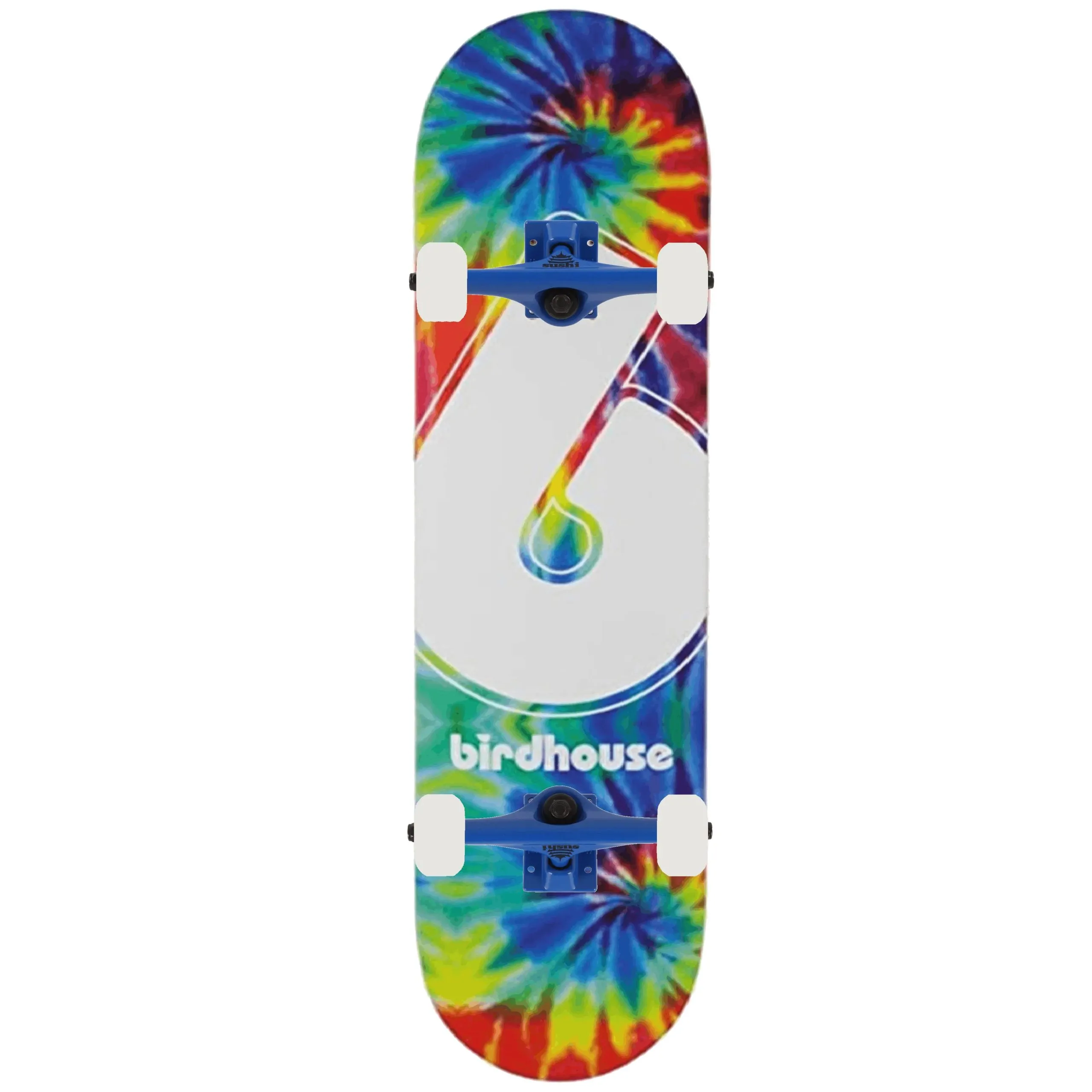 Birdhouse Giant B Logo Custom Skateboard - Tie Dye 8''