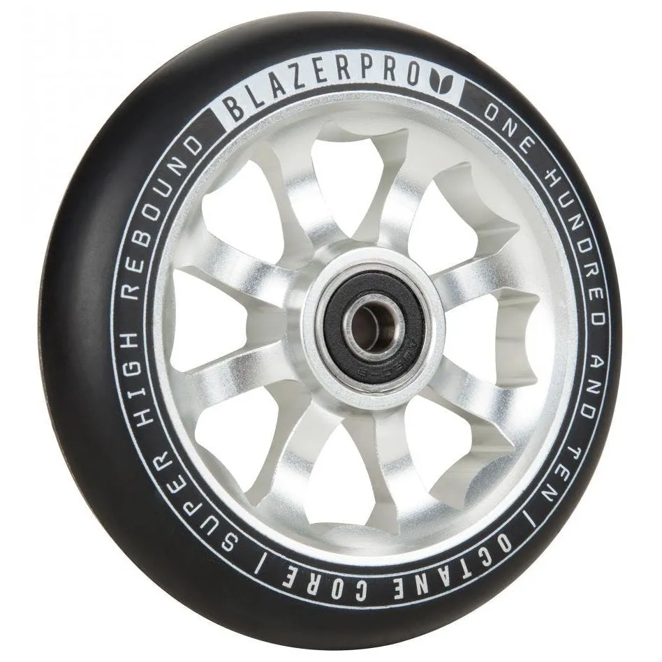 Blazer Pro Octane 110mm Scooter Wheel w/ABEC 9 Bearings - Silver
