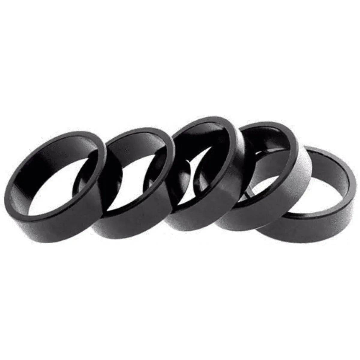 Brand-X Mountain Bike Headset Spacer Pack - Alloy 5 x 10mm - Black
