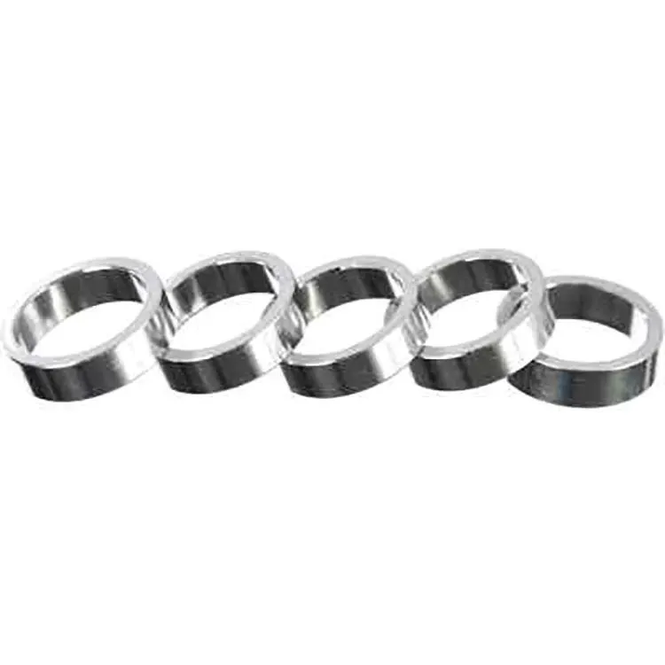 Brand-X Mountain Bike Headset Spacer Pack - Alloy 5 x 10mm - Silver