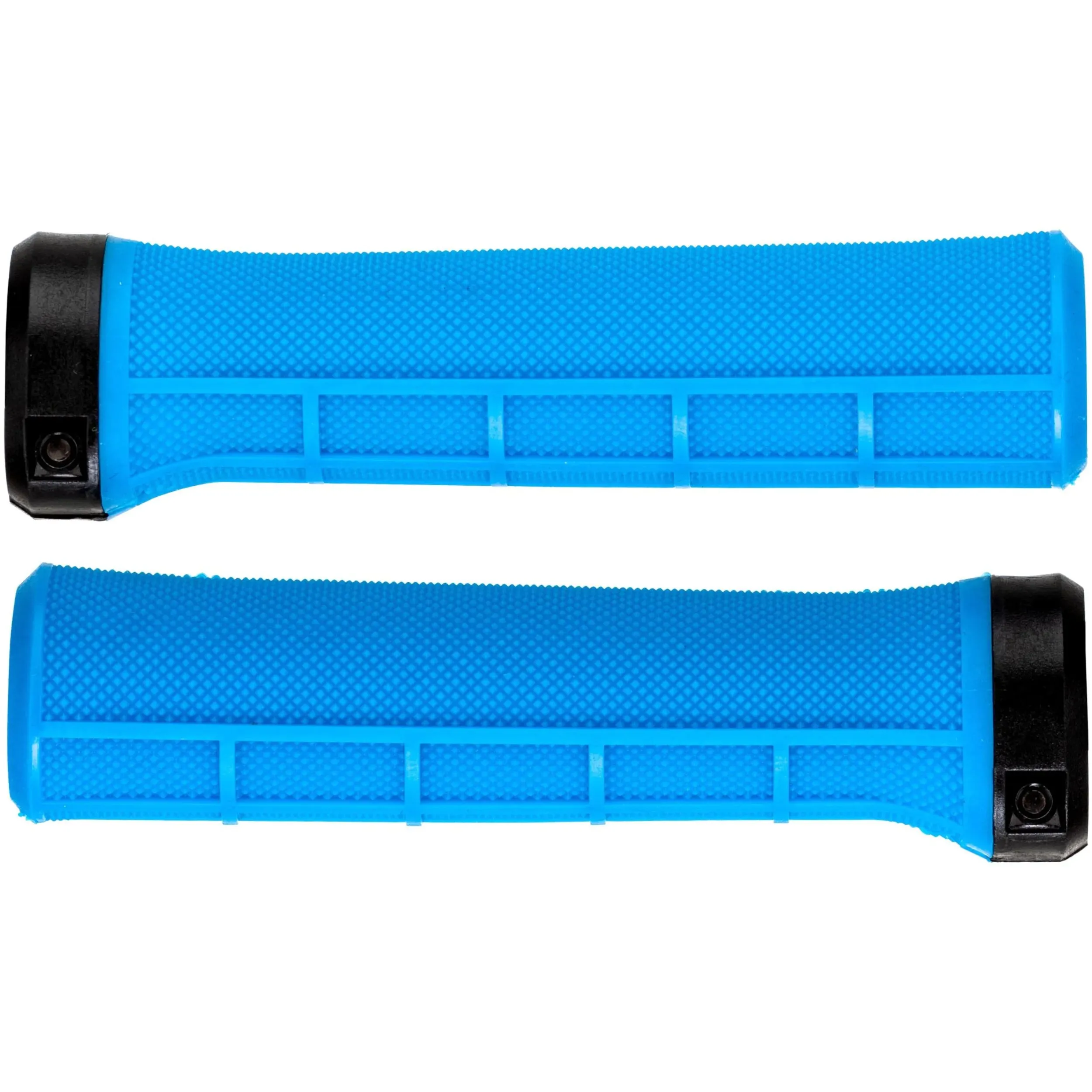 Brand-X Half Waffle Lock On Mountain Bike Grips - Blue