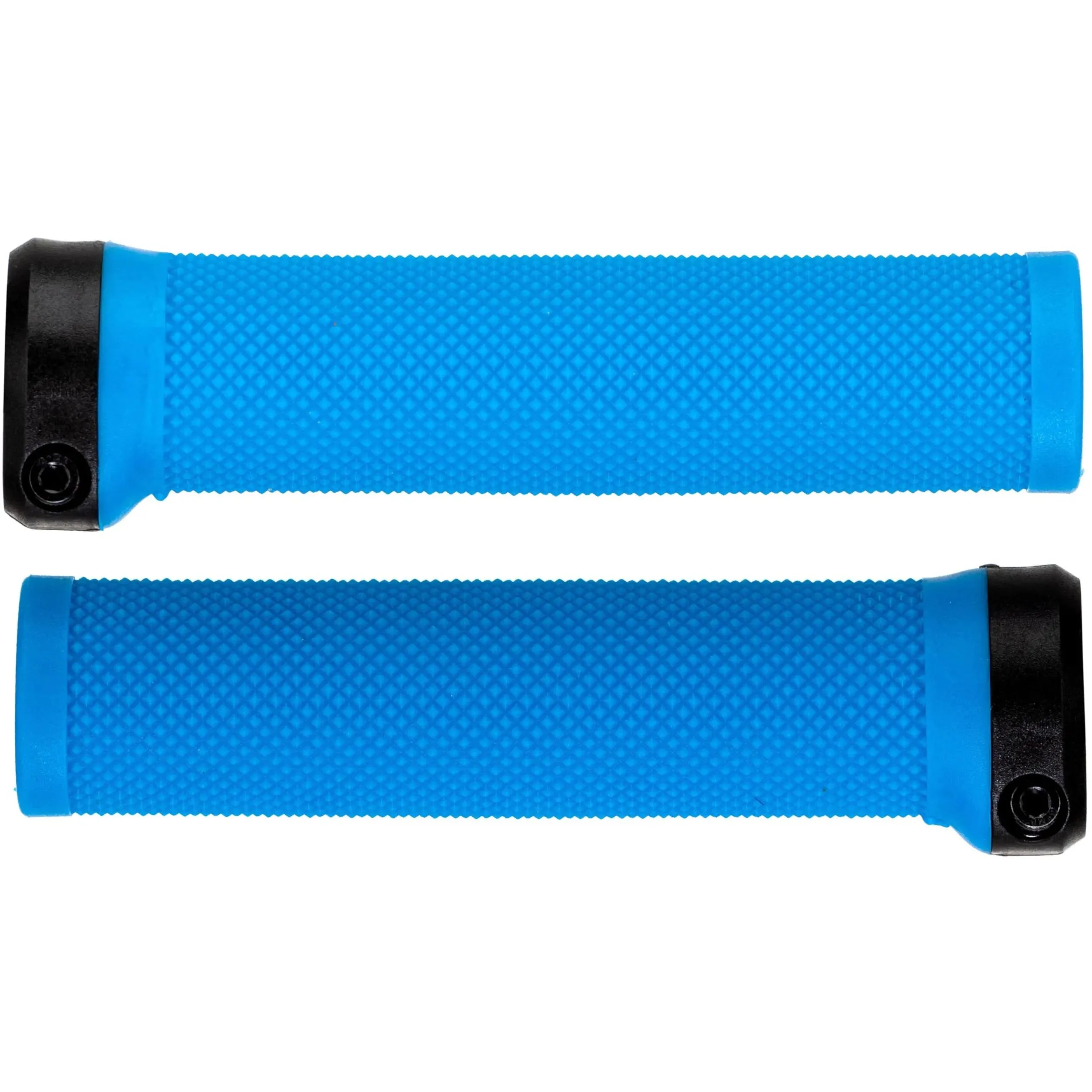 Brand-X Knurled Lock On Mountain Bike Grips - Blue