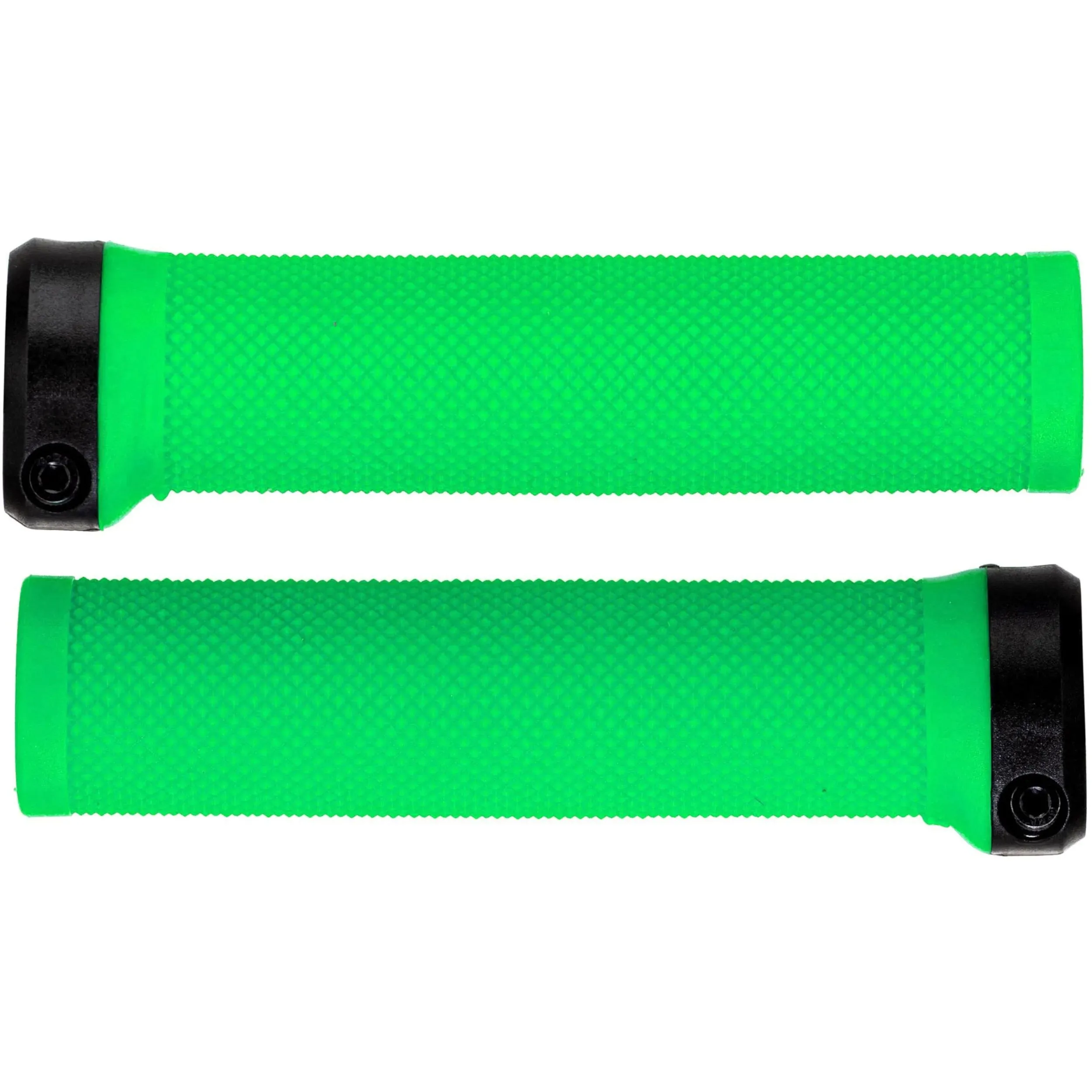 Brand-X Knurled Lock On Mountain Bike Grips - Green