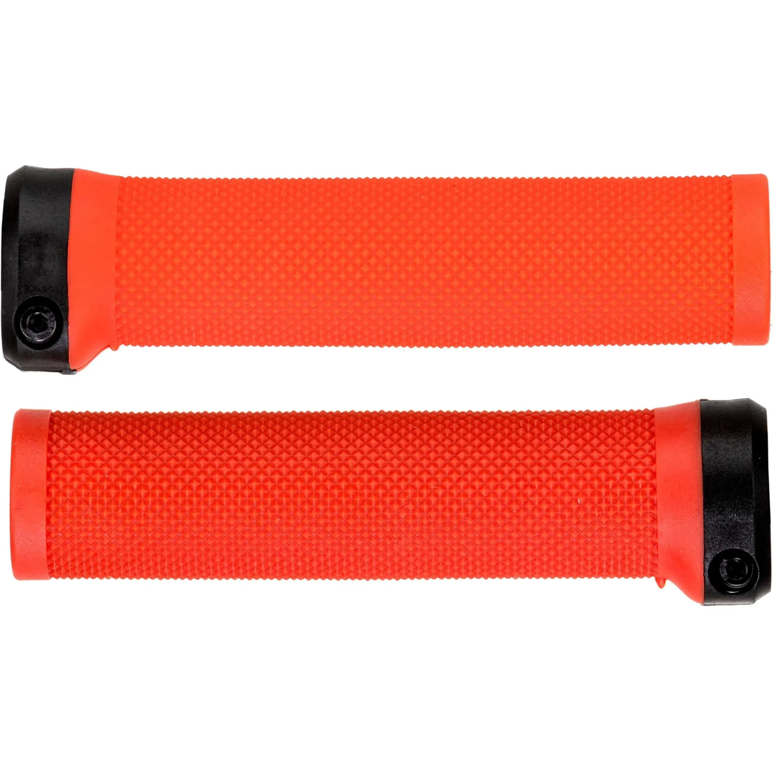 Brand-X Knurled Lock On Mountain Bike Grips - Red