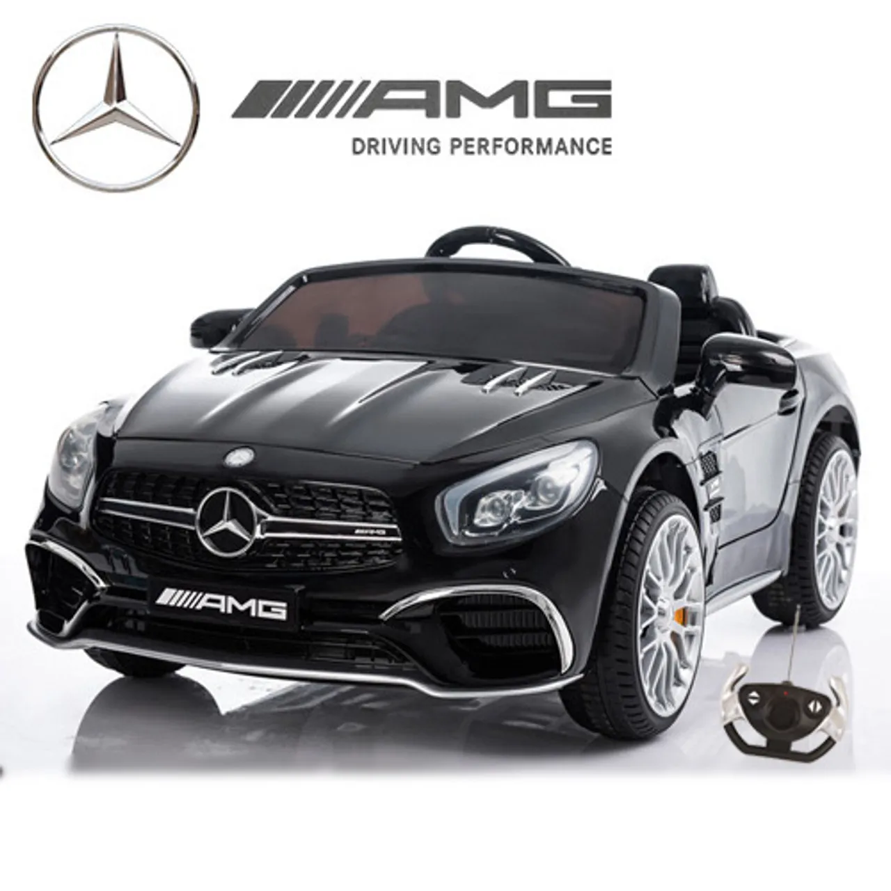 Kids Elite Official Black Mercedes SL500 Kids 12v Ride-in Car