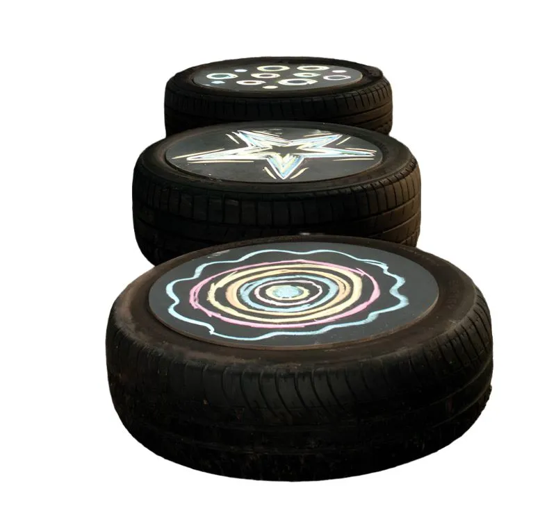 Blackboard Tyre Table Tops (3Pk)