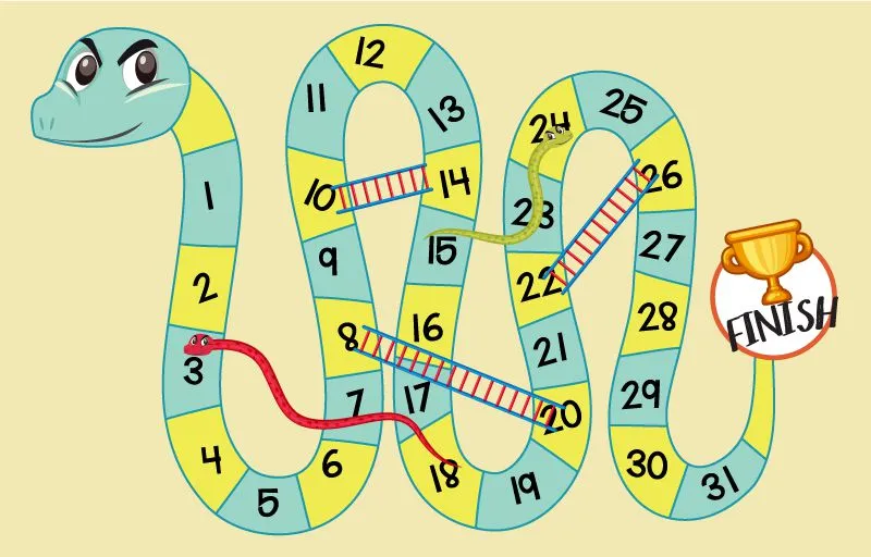 Board Game Snakes and Ladders Decals for Furniture