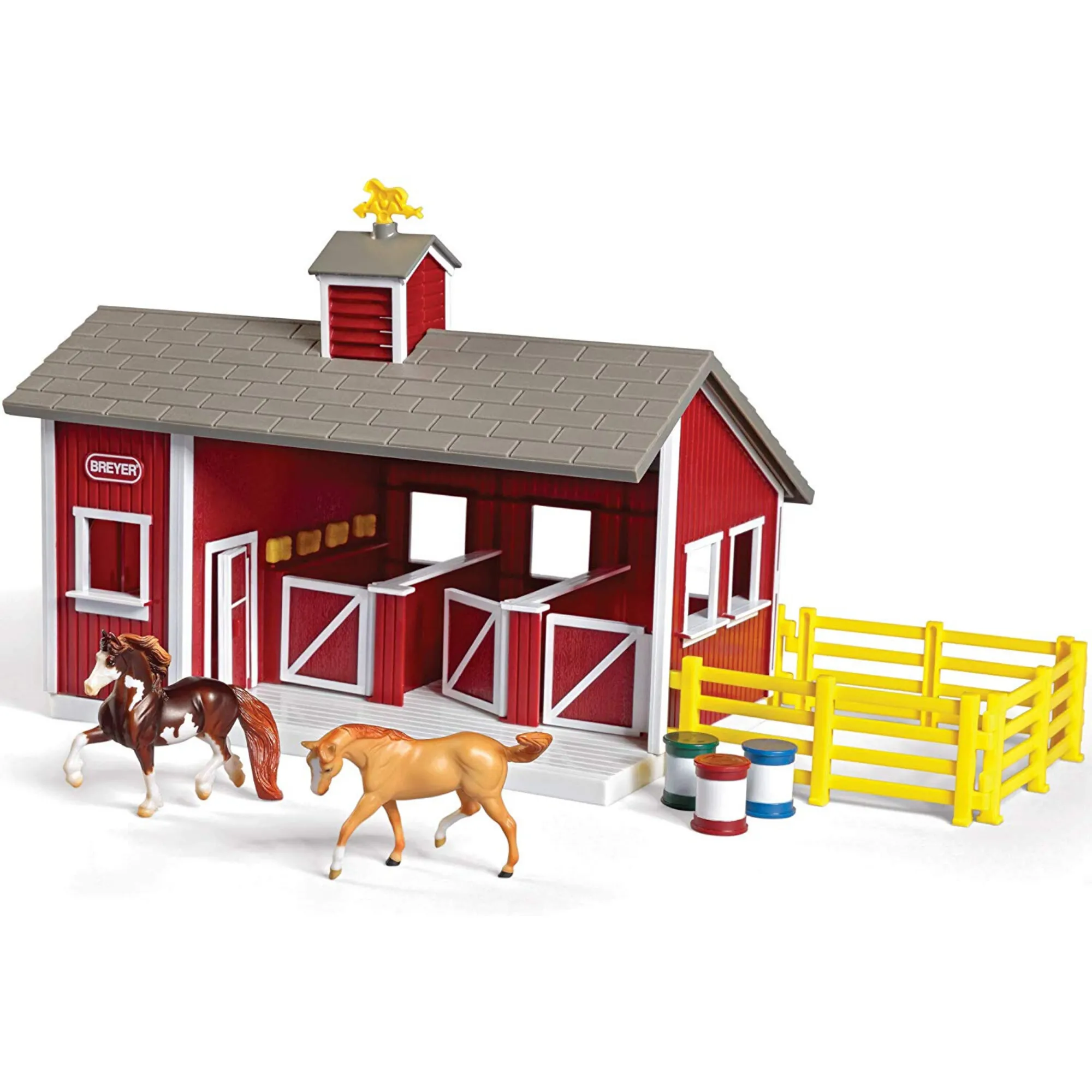 Stablemates Red Stable Set With Two Horses