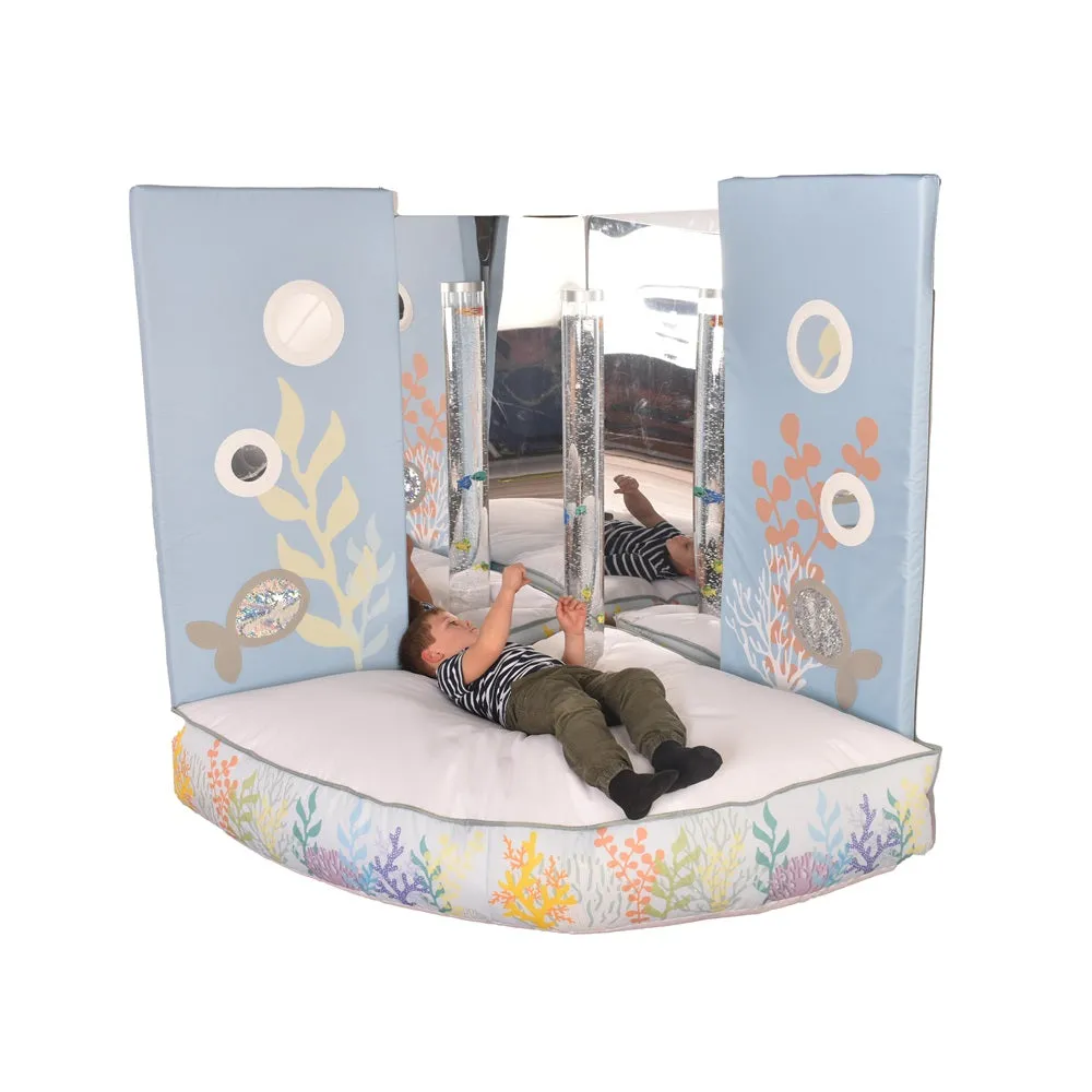 Bubble Tube Corner Soft Play with Mirrors (Bubble Tube not included)
