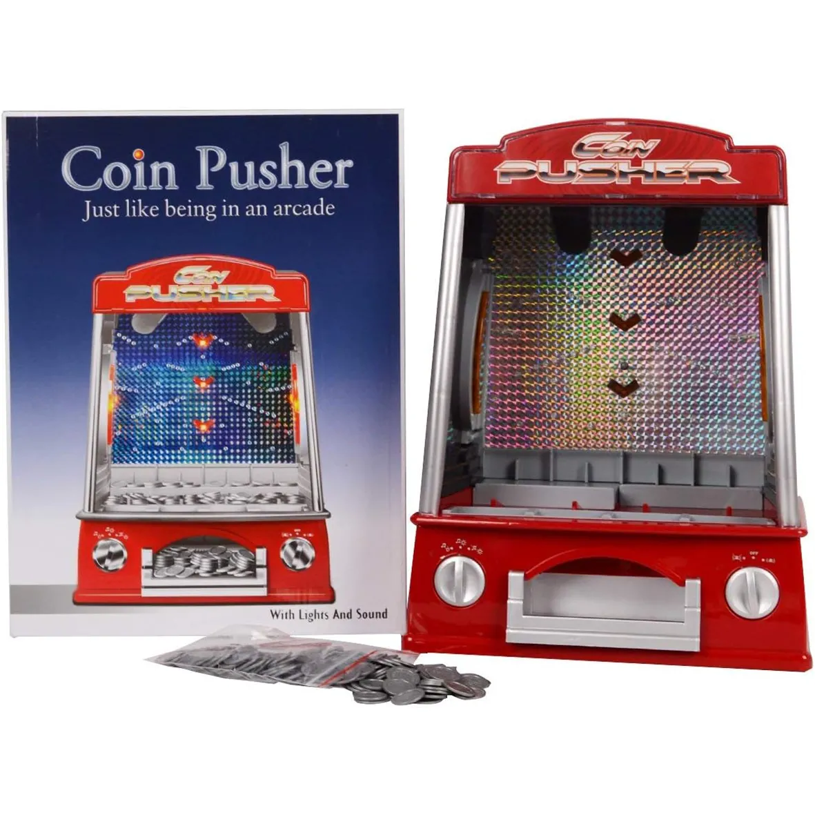 Coin Pusher Slot Arcade Game With Music & Lights