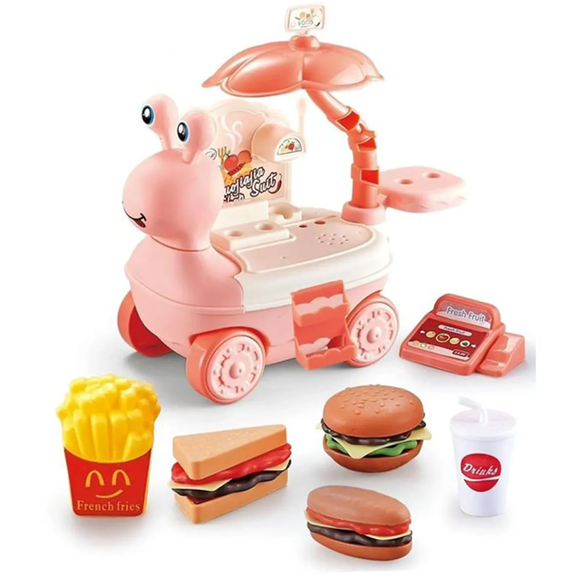Cook-Kitchen Push Along Toy Set - Fast Food Kitchen