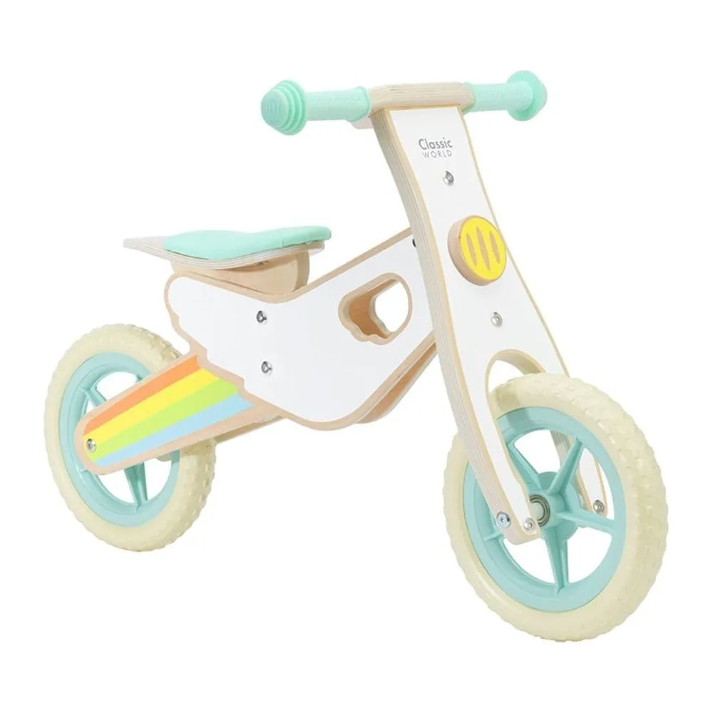 Classic World Wooden Rainbow Balance Bike