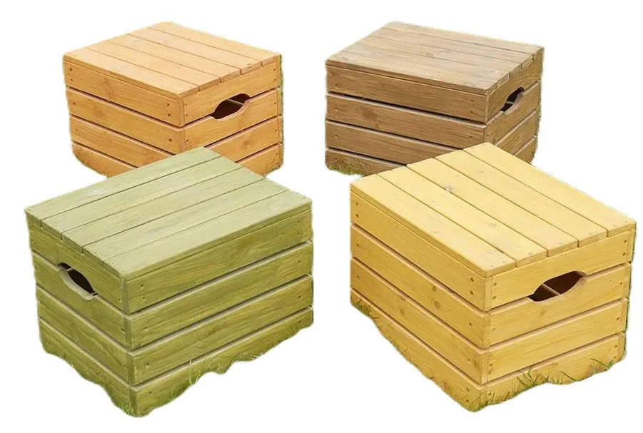 Large Coloured Crates Storage/Seats 4 Pack