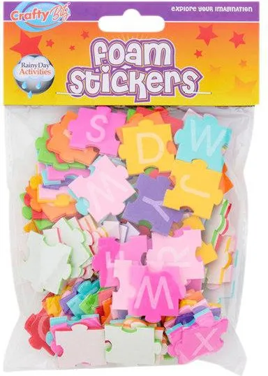 Crafty Bitz Foam Stickers Alphabet Puzzle Shapes