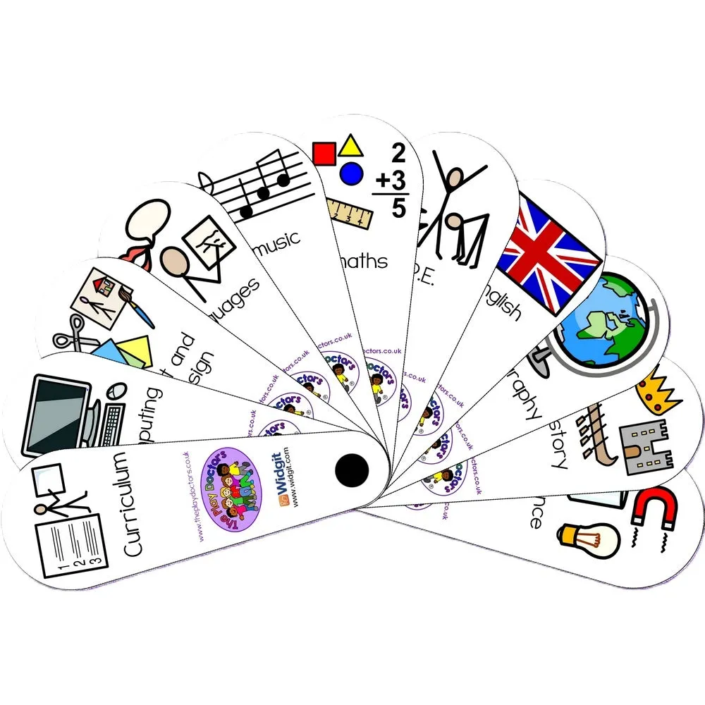 Curriculum At School Subject Symbol Fan