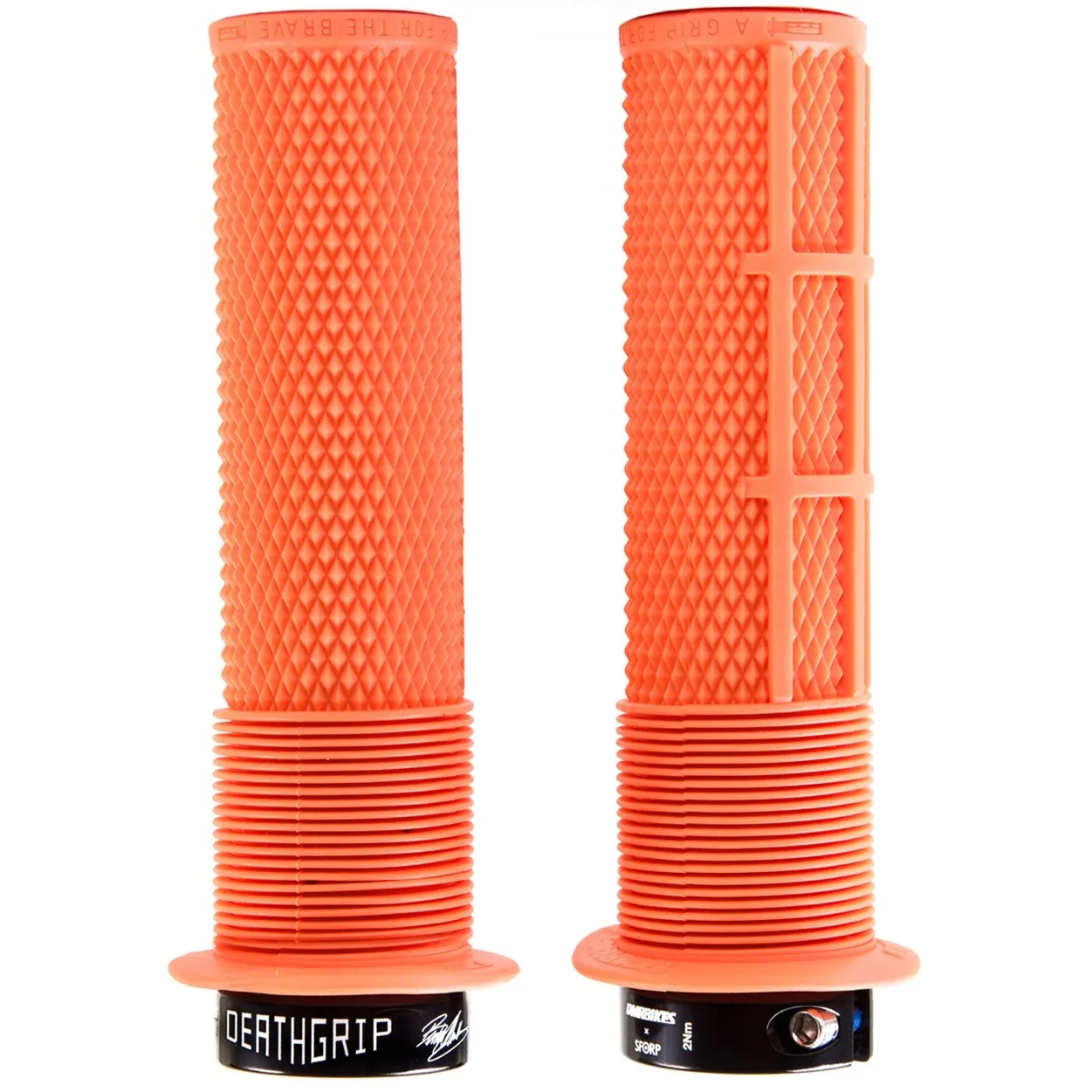 DMR Brendog DeathGrip Thick Flanged Mountain Bike Grips - Tango