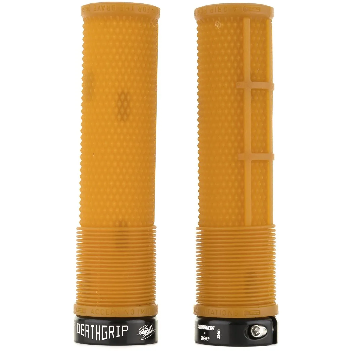 DMR Brendog DeathGrip Thick Flangeless Mountain Bike Grips - Gum