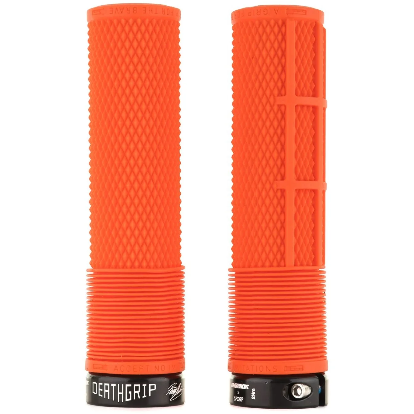 DMR Brendog DeathGrip Thick Flangeless Mountain Bike Grips - Tango