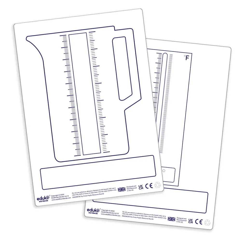 Dry Erase Pupils Measures Boards A5 Pack of 30