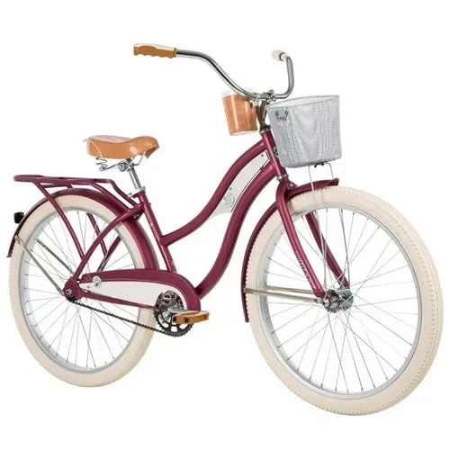 Huffy Deluxe 26" Cruiser Bike - Matte Dark Berry