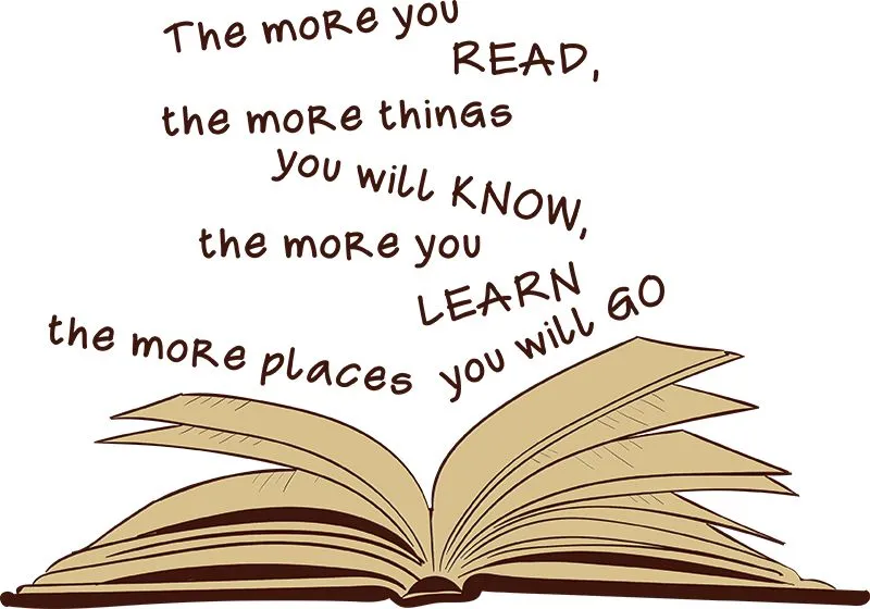 Dr Seuss Reading Quote Sticker