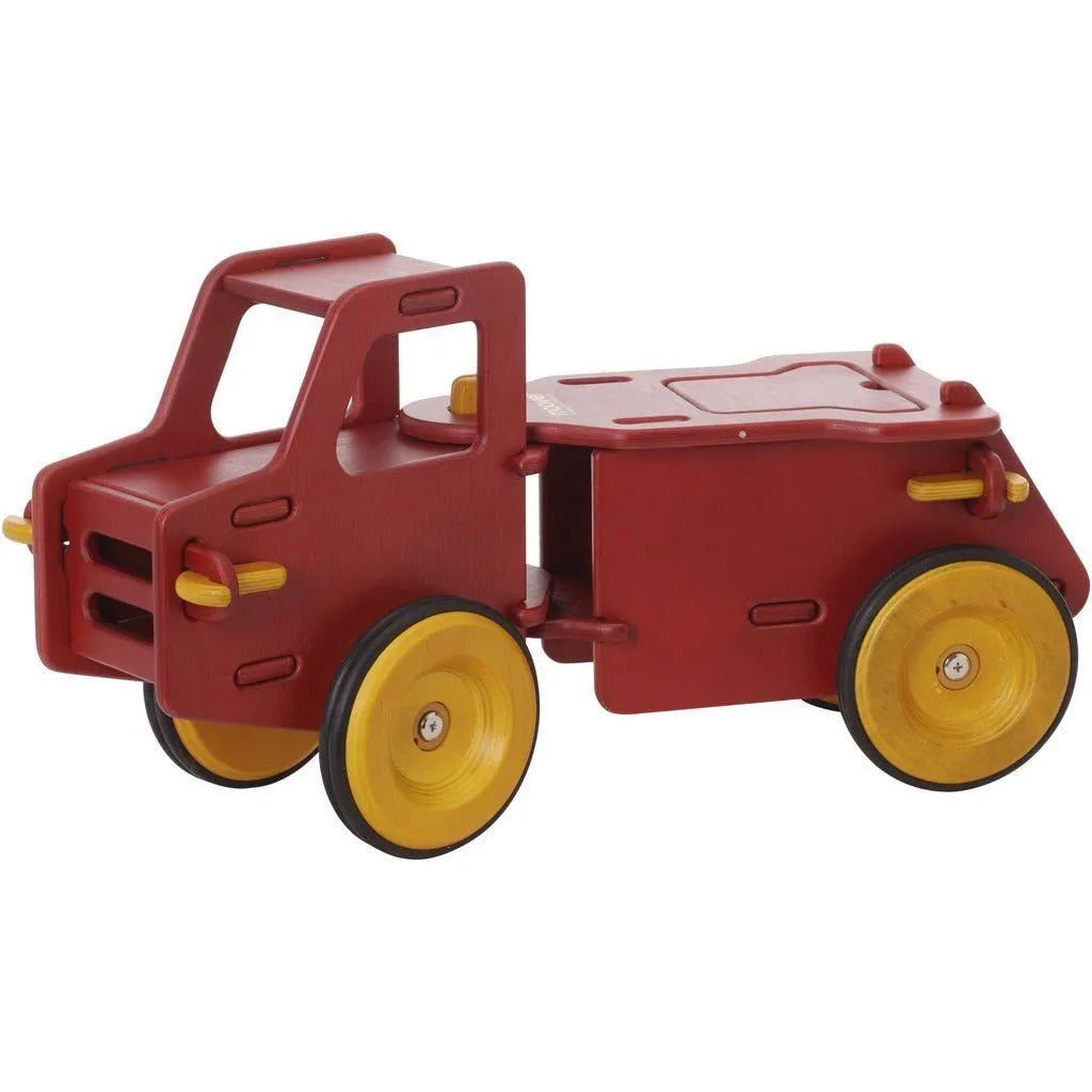 Moover Wooden Ride On Dump Truck Red