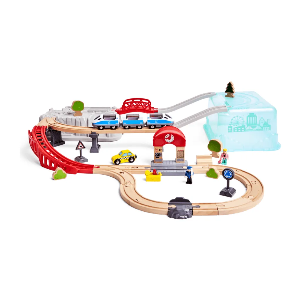 Hape City Train Bucket Set (48 pieces)