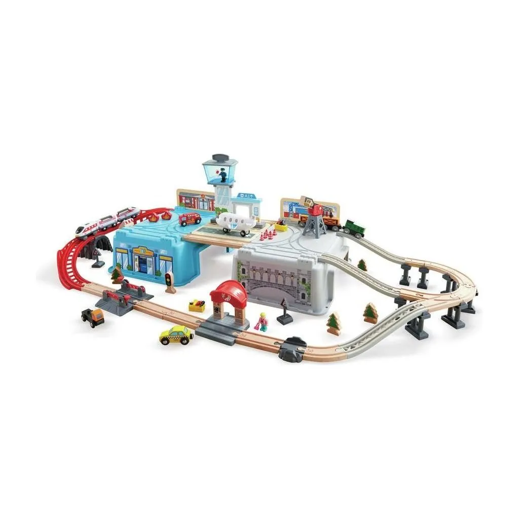Hape Mega Metropolis Train Bucket Set