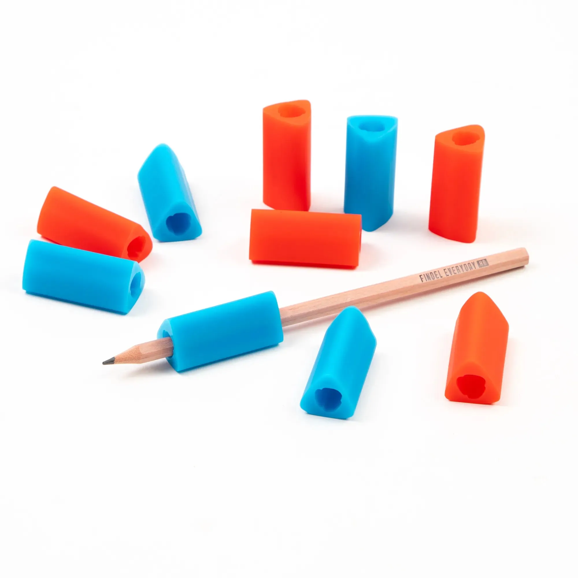 Triangular pencil grips, suitable for use with jumbo pencil, Assorted Colours