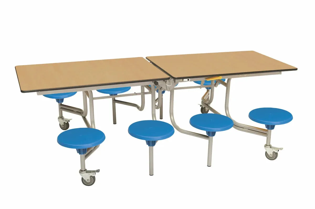 Eight Seat Rectangular Mobile Folding Table - Suitable for age group 11 years to adult
