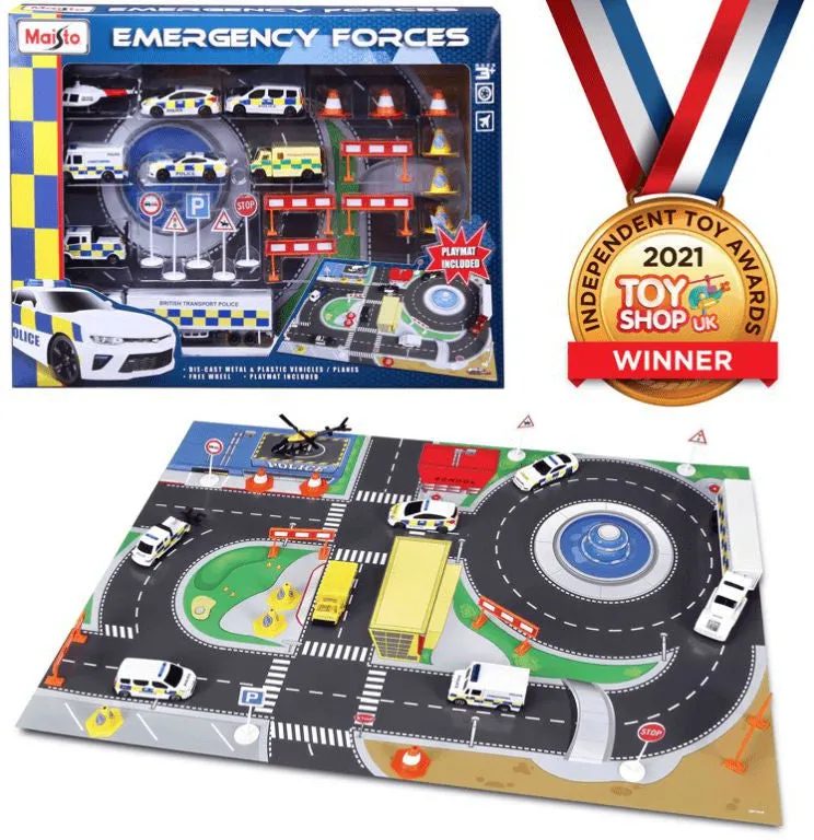 Emergency Forces Playset Including Playmat