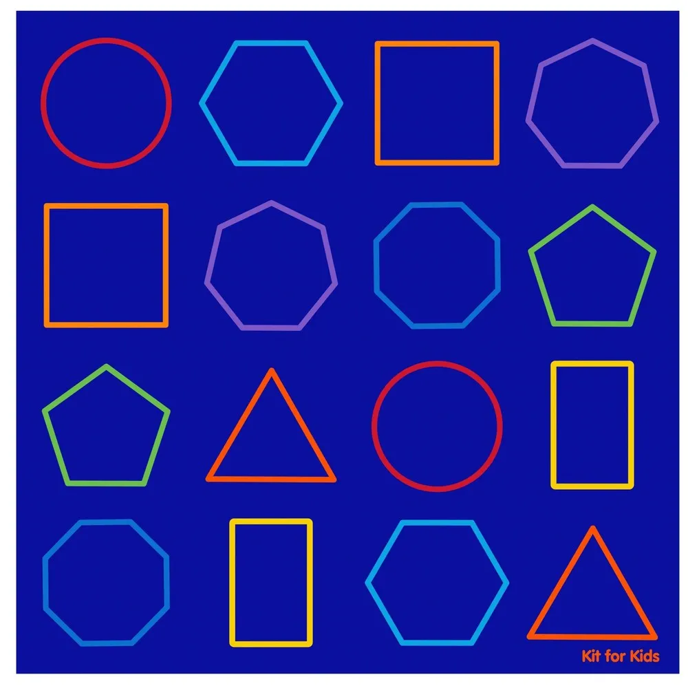 Essentials Rainbow Geometric 2x2m Carpet