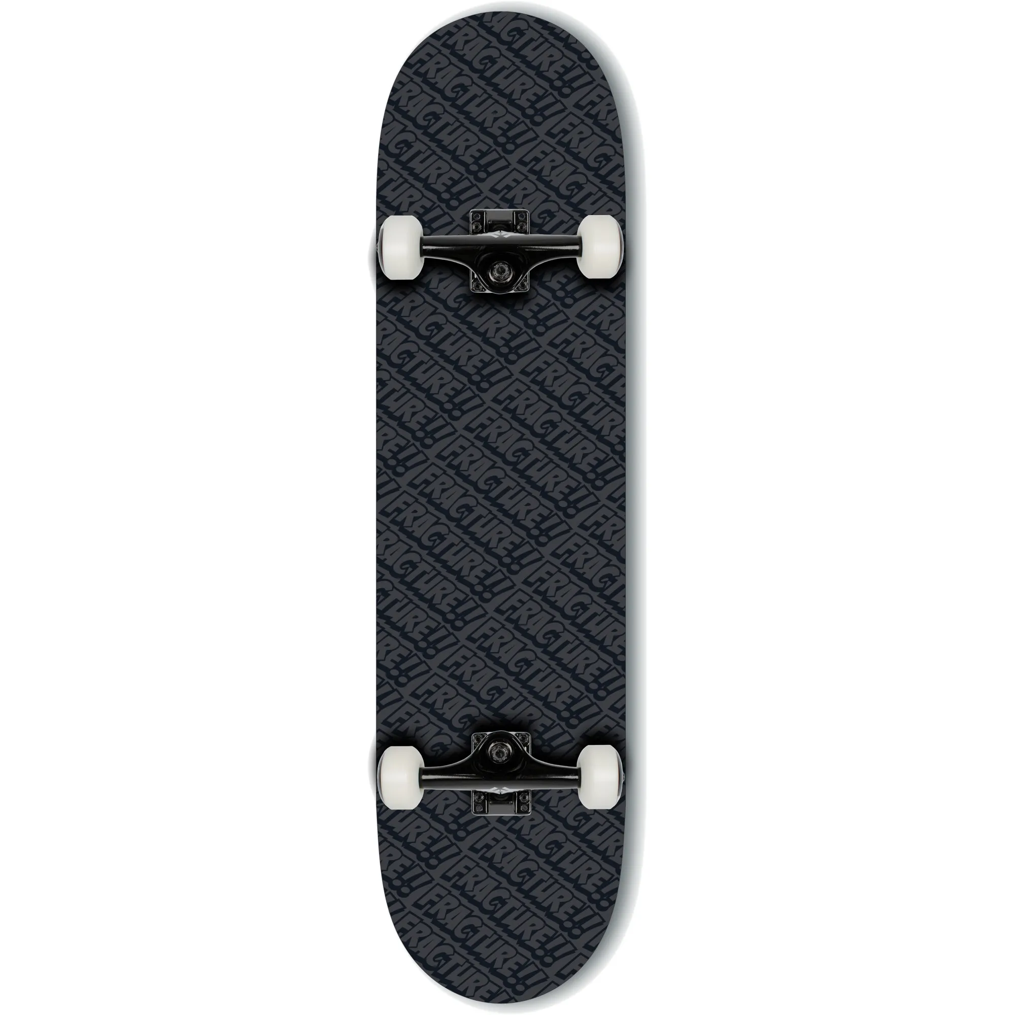 Fracture All Over Comic Complete Skateboard - Black 8.25''