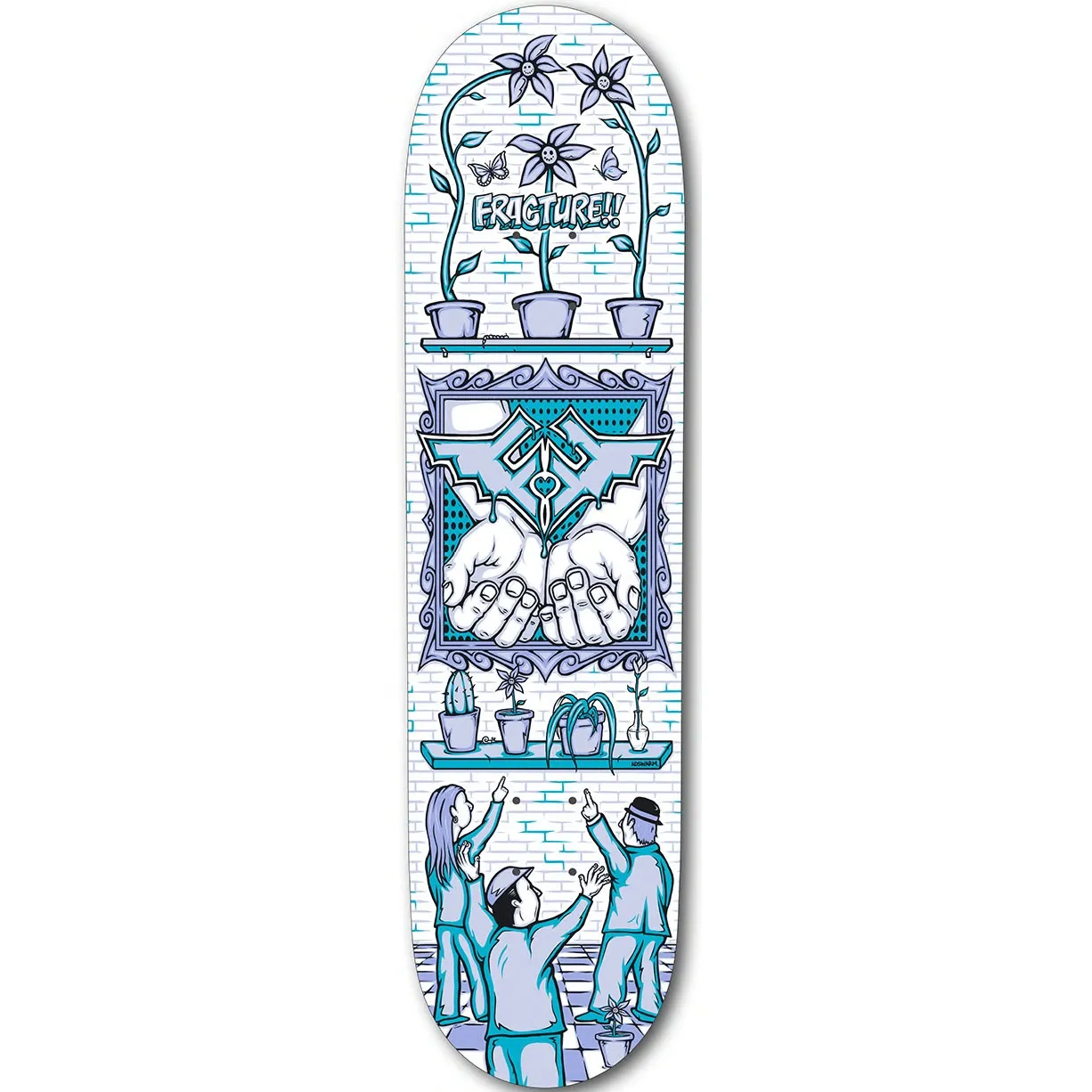Fracture Adswarm Skateboard Deck - Blue/Purple 8.25''