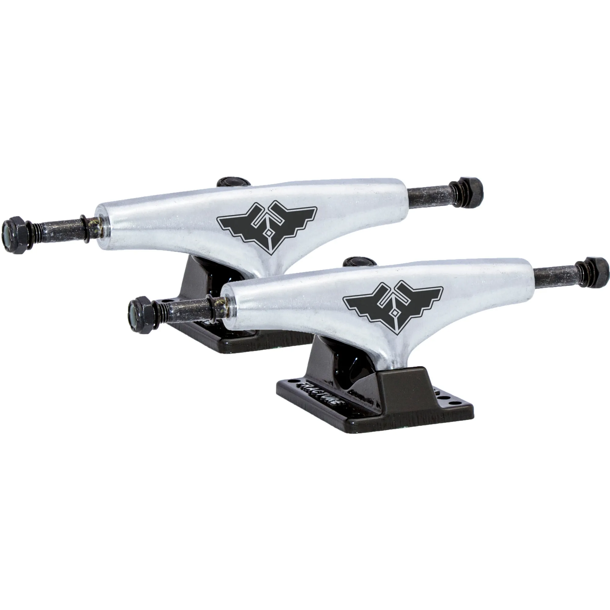 Fracture Wings Skateboard Trucks - Black/Raw 5''