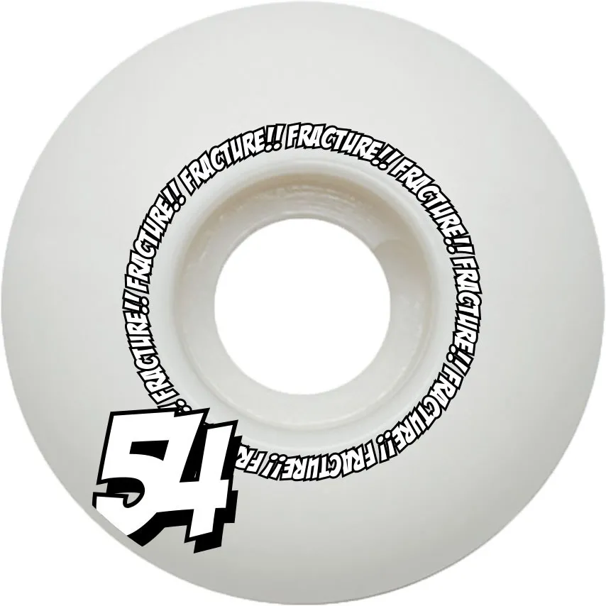 Fracture Comic Classic Skateboard Wheels 54mm - White