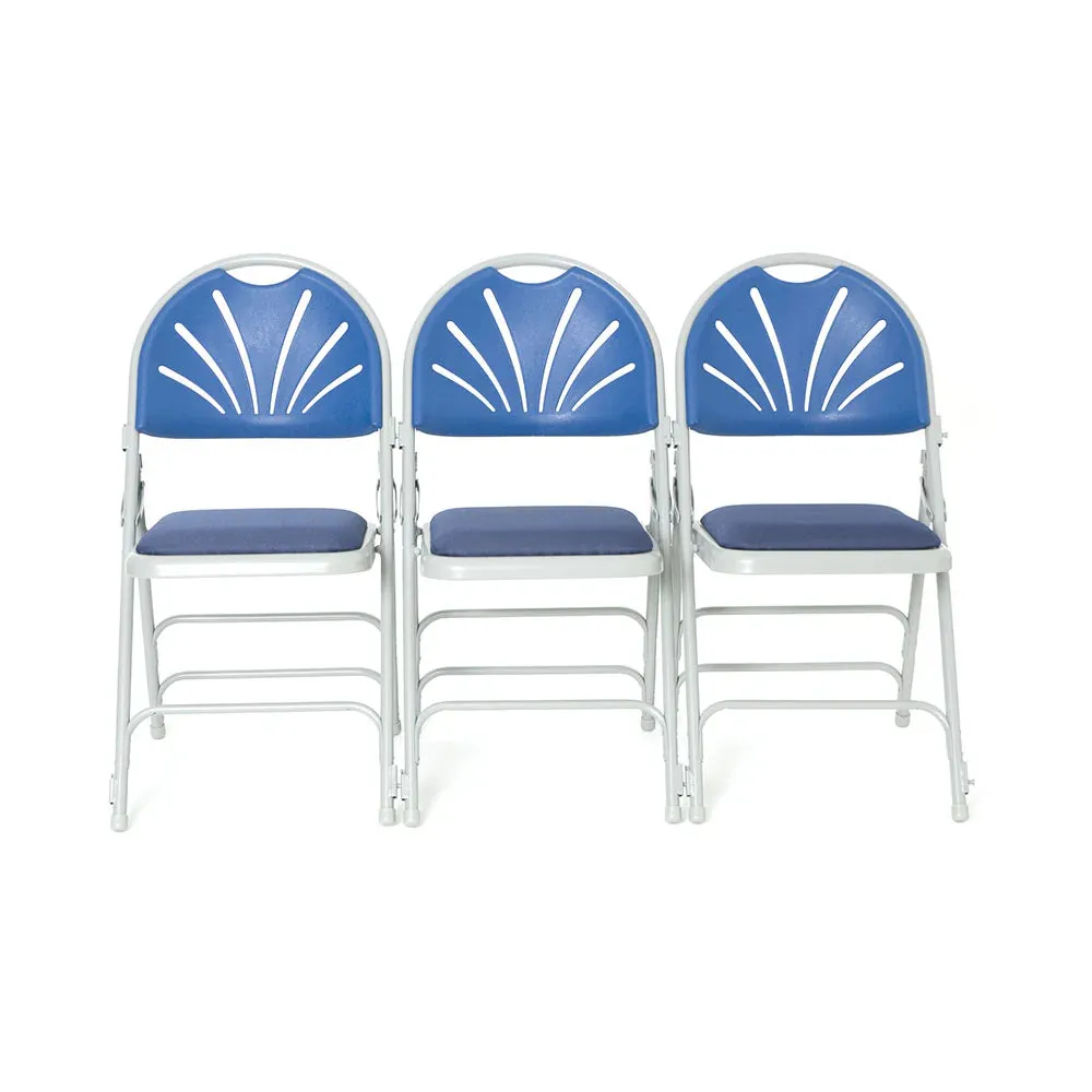 Folding Fanback Chair - Metal Frame Polypropelene Seat