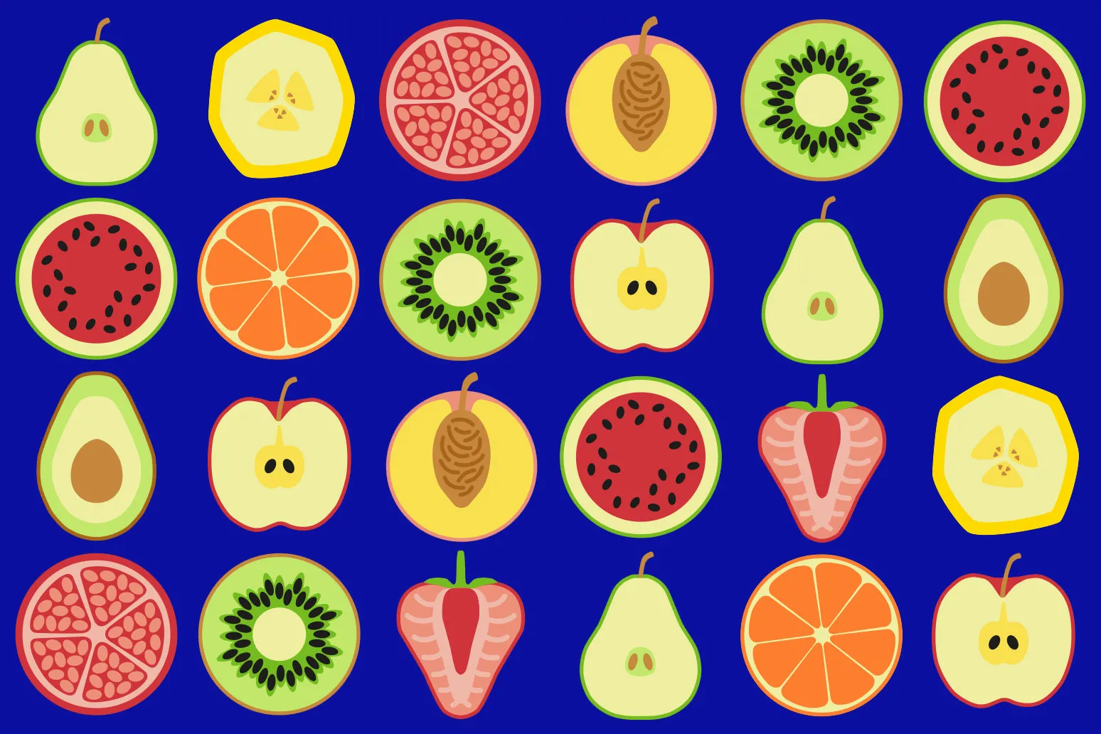 Fruit Rectangular Placement 3x2m Carpet 3x2m