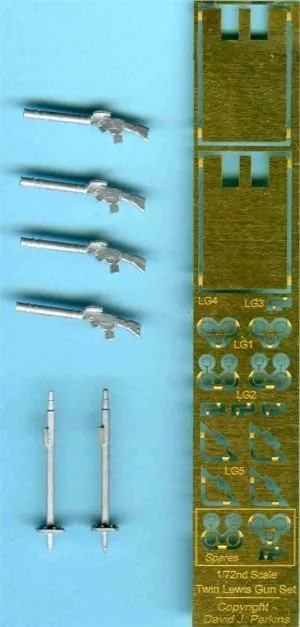Twin .303 Lewis Gun Set 1:72 Scale