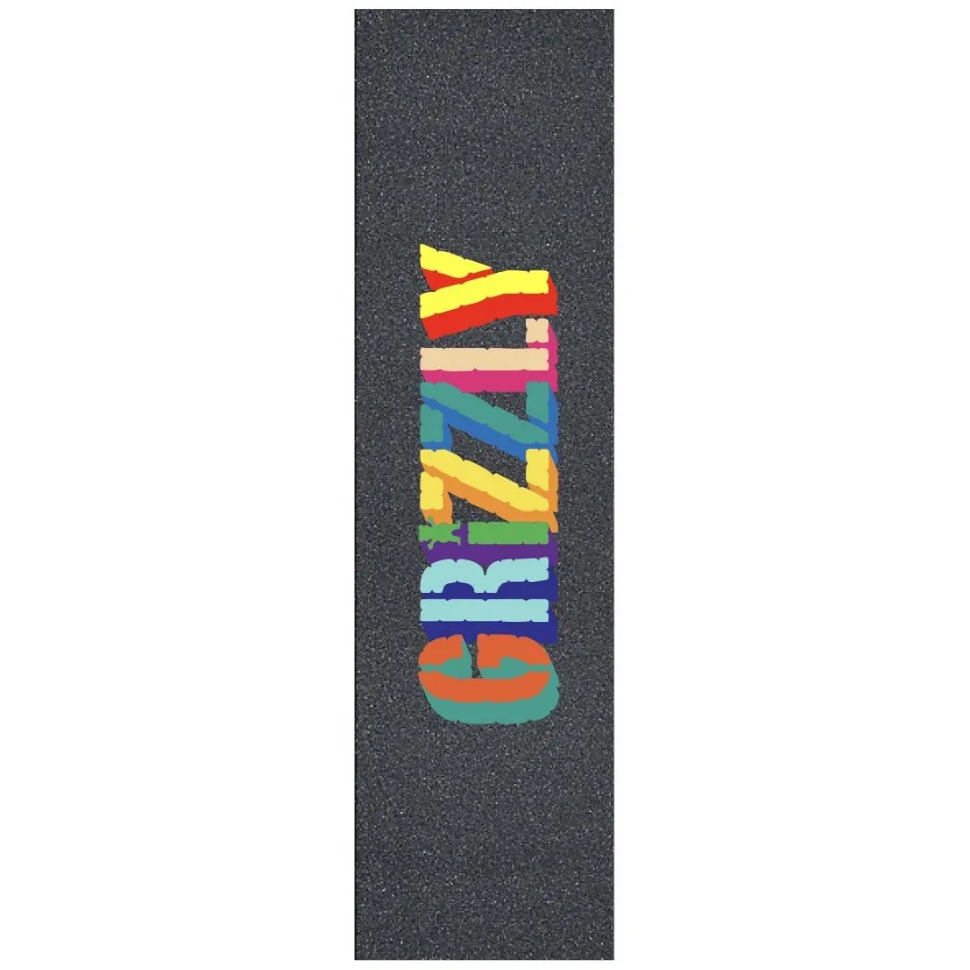 Grizzly Claymation Skateboard Grip Tape - Black