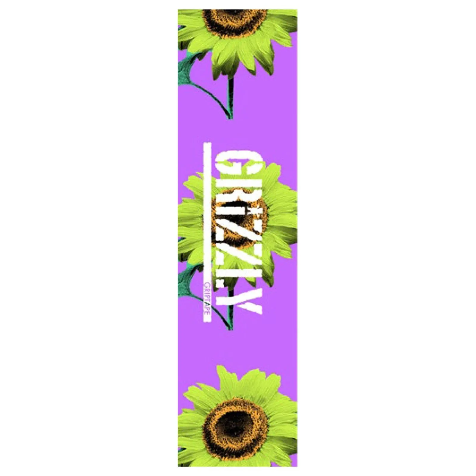 Grizzly Bloom Stamp Skateboard Grip Tape - Purple