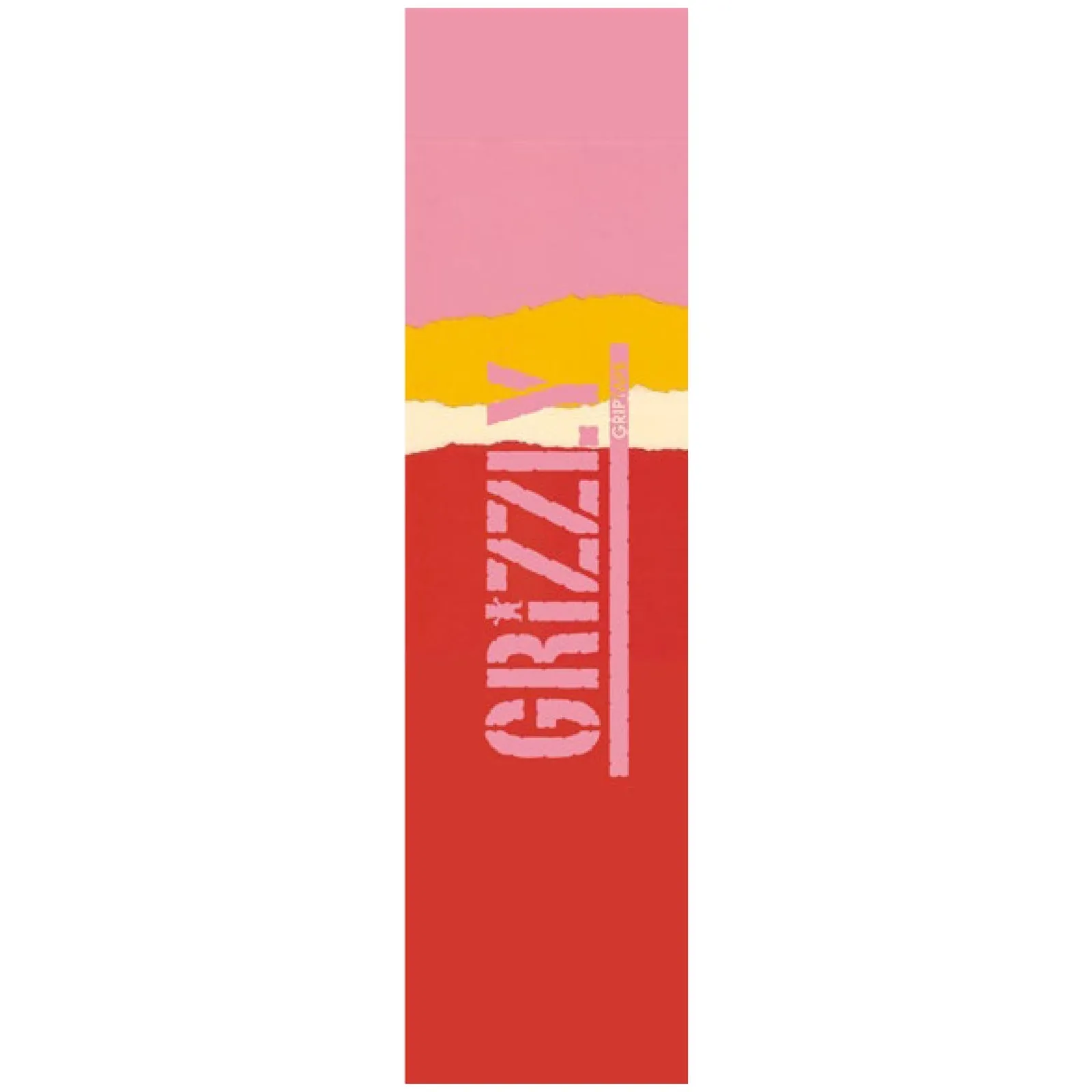 Grizzly Range Stamp Skateboard Grip Tape - Orange/Pink