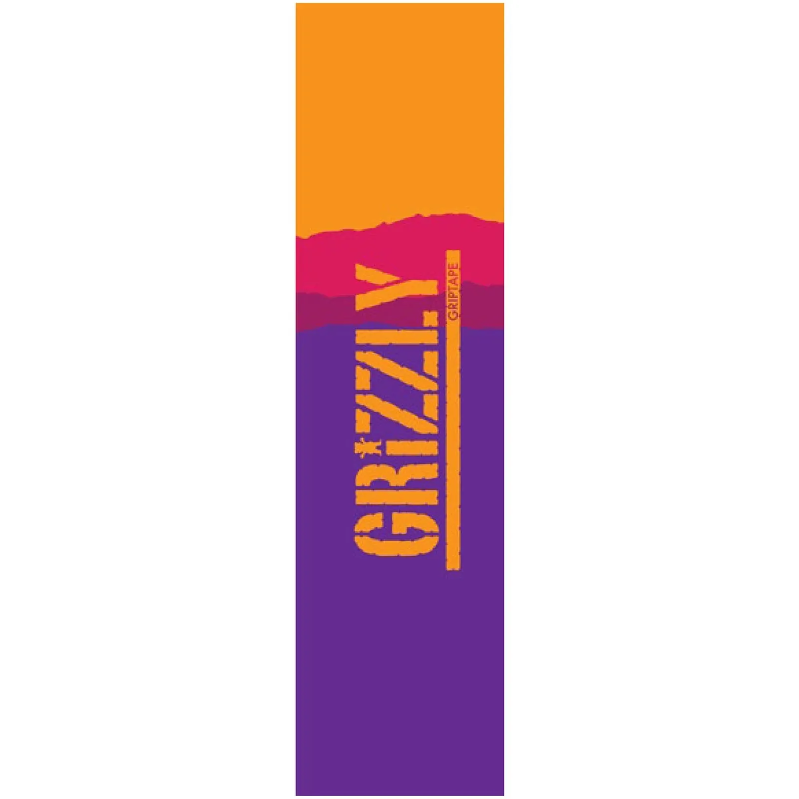 Grizzly Range Stamp Skateboard Grip Tape - Purple/Orange