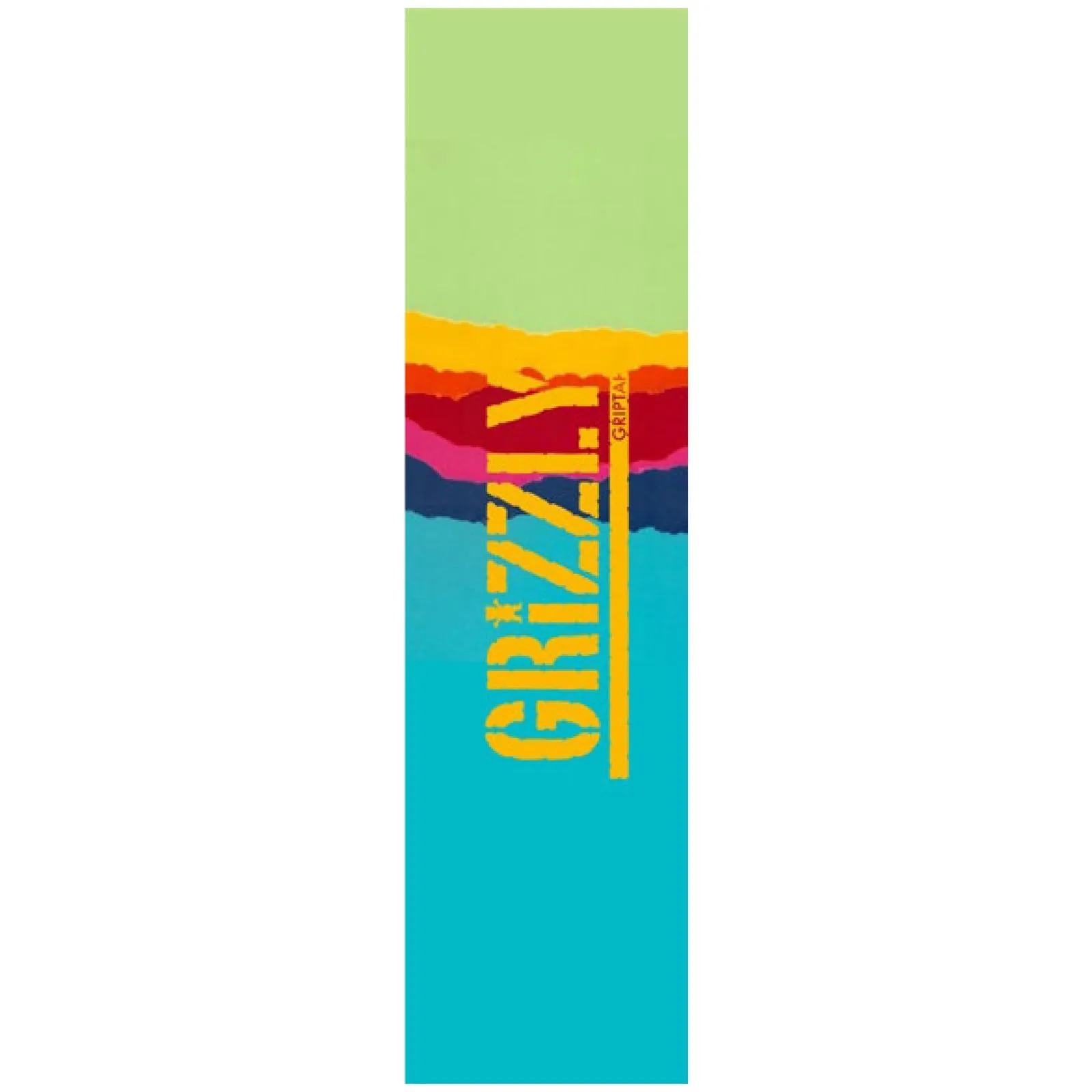 Grizzly Range Stamp Skateboard Grip Tape - Teal/Multi
