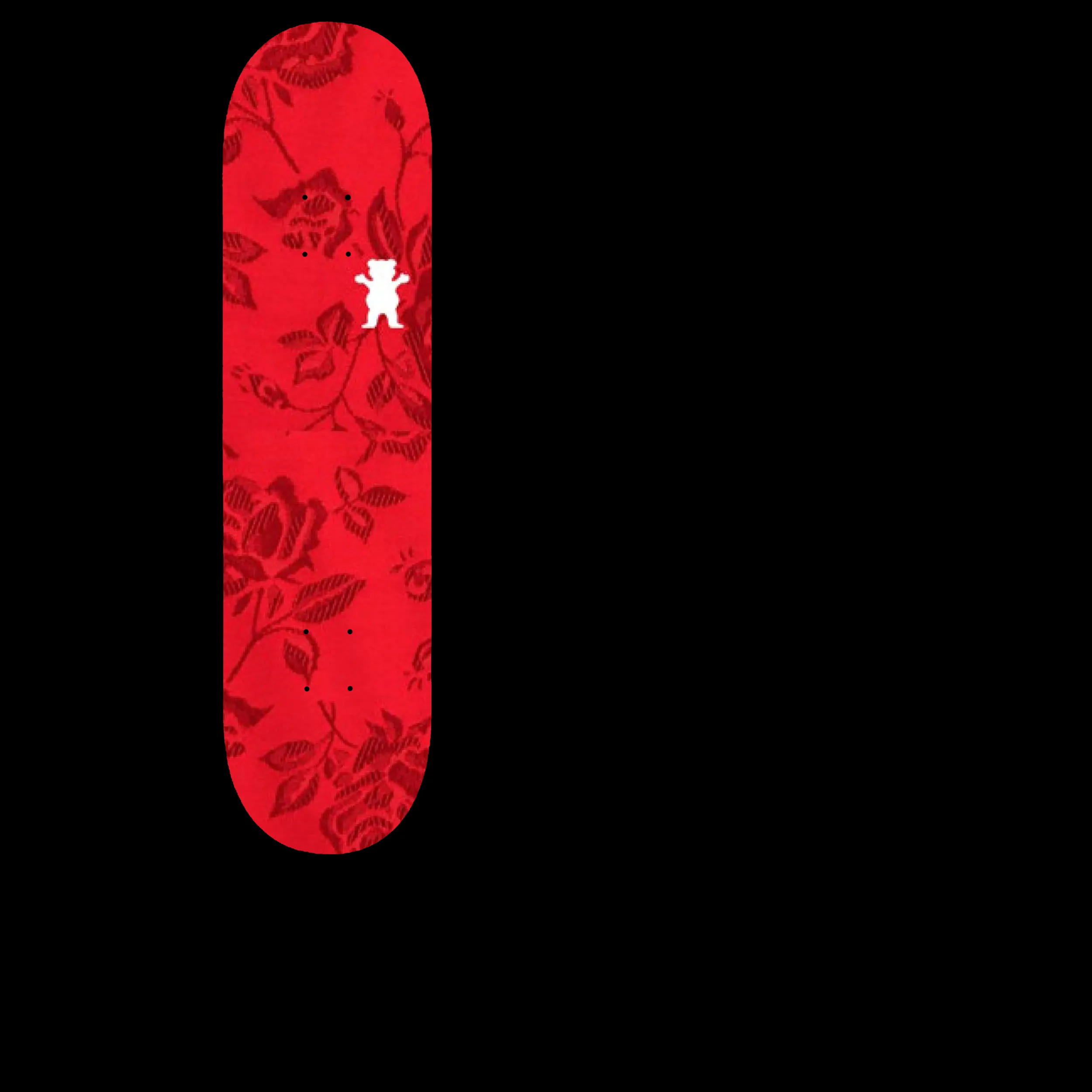 Grizzly Rose Thread OG Bear Skateboard Grip Tape - Red