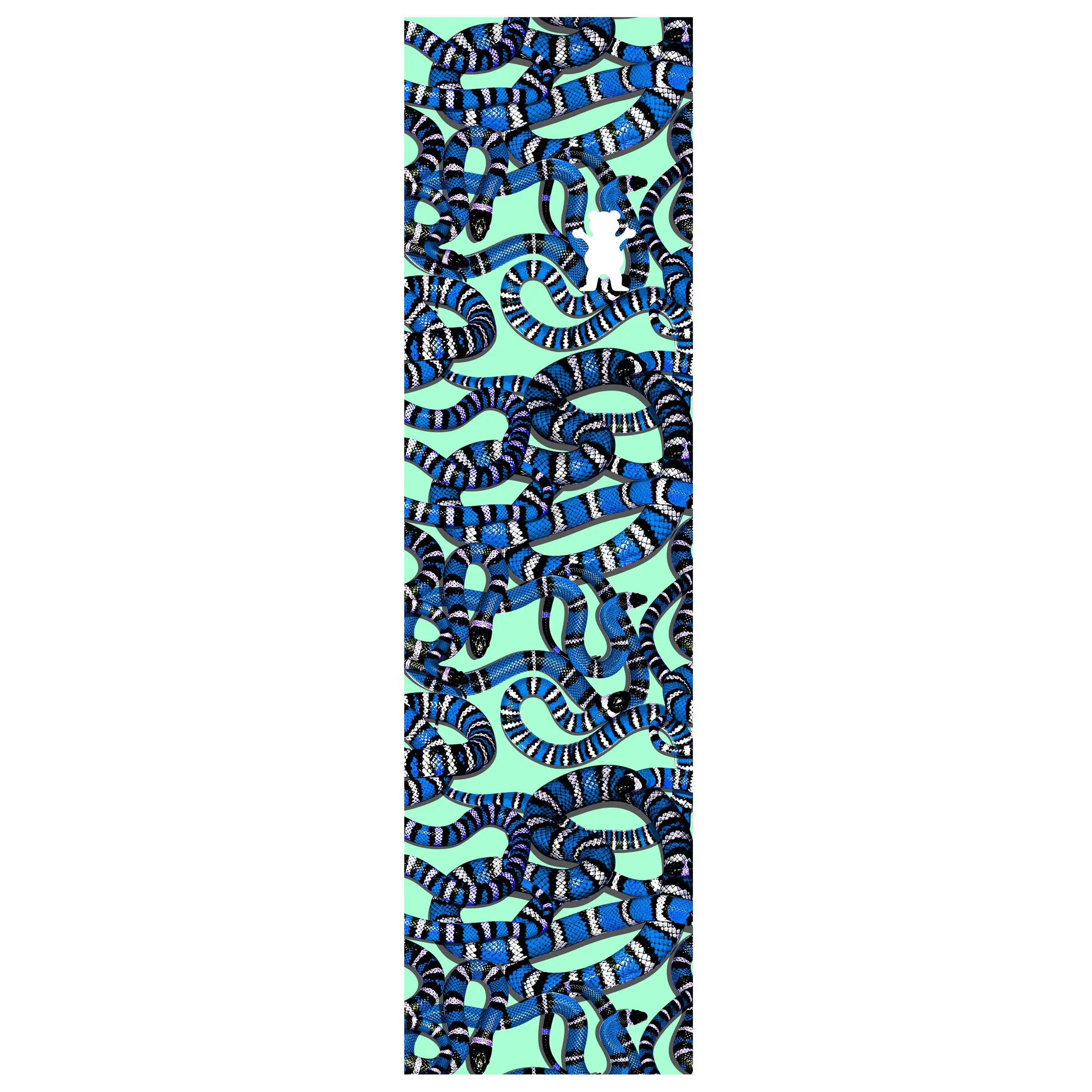 Grizzly Snake Eyes Skateboard Grip Tape - Blue