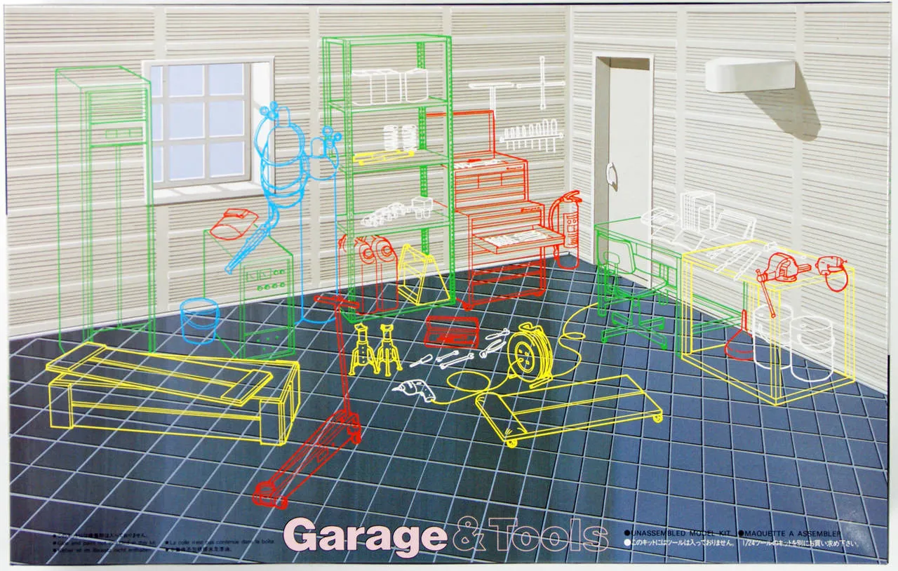 Fujimi GT01 110318 Garage & Tool Series Garage 1/24 Scale Kit 110318