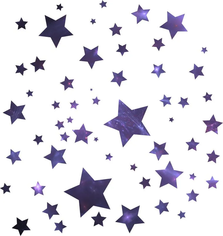 Galaxy Stars in space Wall Stickers (Pack of 56)